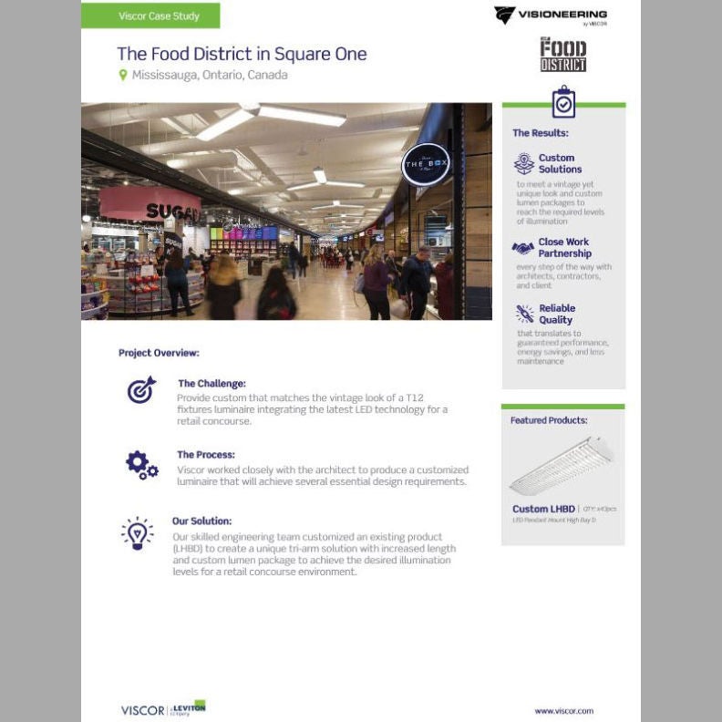 Estudio de caso de iluminación para venta por menor