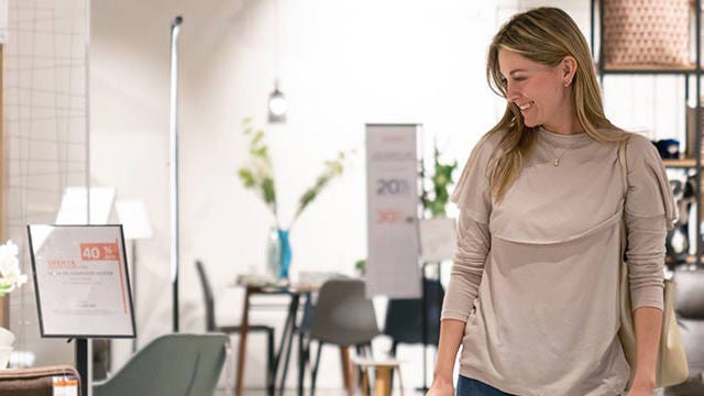 Iluminación general para piso de ventas